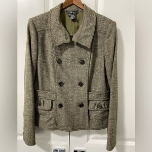 PURSE- silk and wool neutral blazer